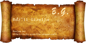 Béli Gizella névjegykártya